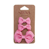 Set of 2 little bows and a medium bow on duck clips