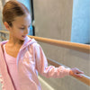 Ballet Pink Zip Hooded Sweater - CHAT-MALO Paris