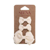 Set of 2 little bows and a medium bow on duck clips