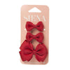 Set of 2 little bows and a medium bow on duck clips