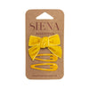 Set of 1 velvet hair bow and 2 hair clips