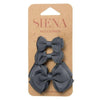 Set of 2 little bows and a medium bow on duck clips