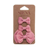 Set of 2 little bows and a medium bow on duck clips
