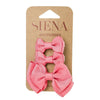 Set of 2 little bows and a medium bow on duck clips
