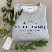  Sweat adulte gris - Rue des Dames - CHAT-MALO Paris