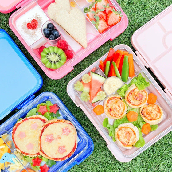 Mum Made Yum - Bento Lunchbox (Medium) - Light Blue Soccer