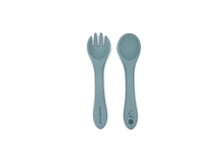  Cotton & Cloud - Silicone Spoon & Fork Set Blue