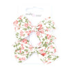 Inca UK - Card Of 2 Floral Print White Bow Clips 5cm