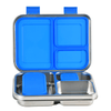 Mum Made Yum - Mighty Stainless Steel 3-Compartment Lunchbox - Blue