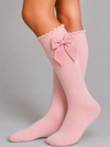 Cotton Socks - MA101 HIGH SOCK CHILD WITH GROSGRAIN BOW 100% COTTON