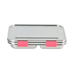 Mum Made Yum - Mighty Stainless Steel 3-Compartment Lunchbox - Pink