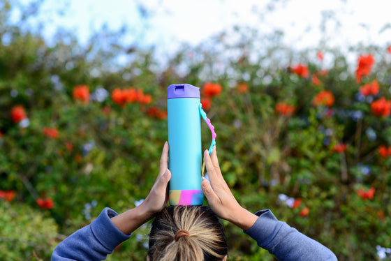 20oz Iconic Pop Bottle - Blue Tie Dye