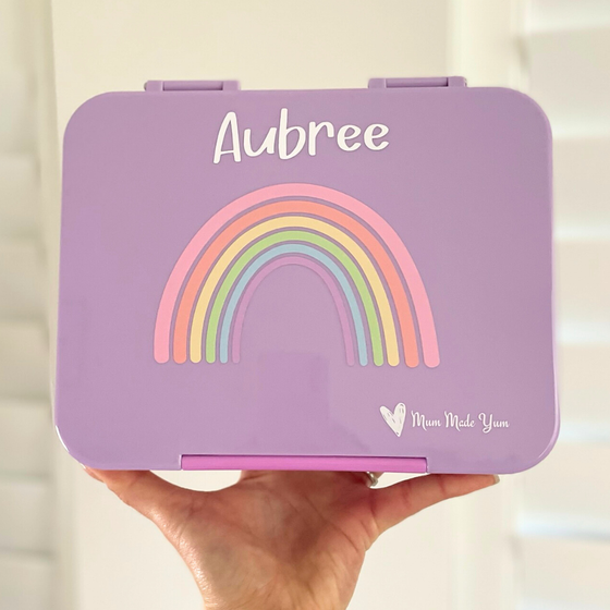 Mum Made Yum - Bento Lunchbox (Large) - Violet Rainbow