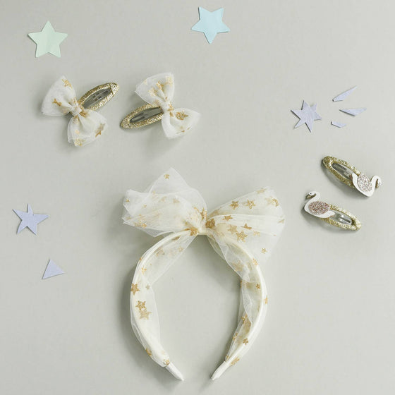 Wish Upon A Star Tulle Bow Clips