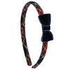 Siena Hair Accessories - Tartan-covered headband with velvet bow