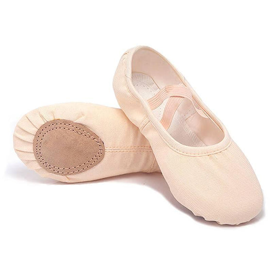 VESTA light pink Canvas ballet slippers - CHAT-MALO Paris