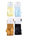 Cotton Socks - MA101 HIGH SOCK CHILD WITH GROSGRAIN BOW 100% COTTON