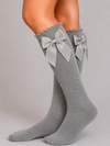 Cotton Socks - MA101 HIGH SOCK CHILD WITH GROSGRAIN BOW 100% COTTON