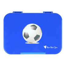  Mum Made Yum - Bento Lunchbox (Medium) - Dark Blue Soccer