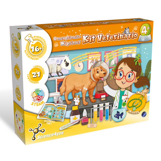 Science4you - My First Veterinary Kit - Toy, Game for Kids (7 languages)