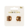 Mini hair claw clips (set of 2) - Brown bears