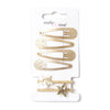 Inca UK - Gold glitter sleepies and 2 star elastics on a card.
