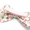 Inca UK - Card Of 2 Floral Print White Bow Clips 5cm