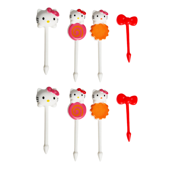 Mum Made Yum - Food Picks - Hello Kitty (8 Pieces)
