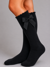 Cotton Socks - MA101 HIGH SOCK CHILD WITH GROSGRAIN BOW 100% COTTON