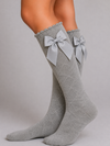 Cotton Socks - MA101 HIGH SOCK CHILD WITH GROSGRAIN BOW 100% COTTON