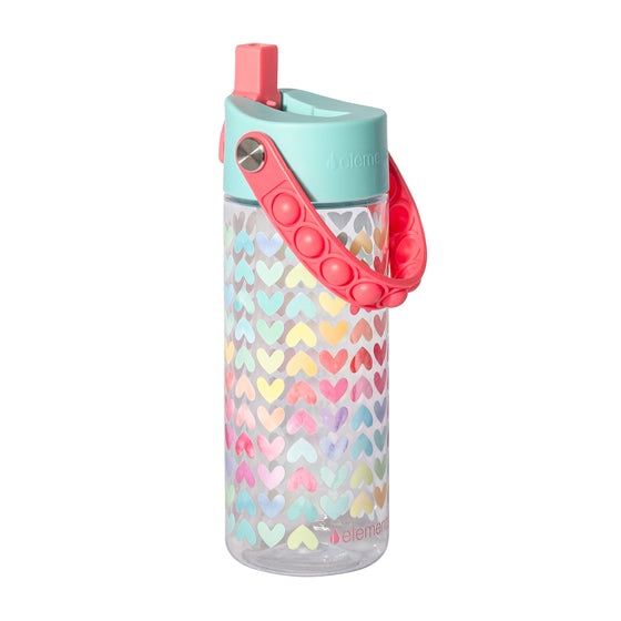 Elemental - 18oz Splash Pop Bottle - Rainbow Heart