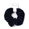 Inca UK - Large - High shine Navy velvet scrunchie.Dia.12cm