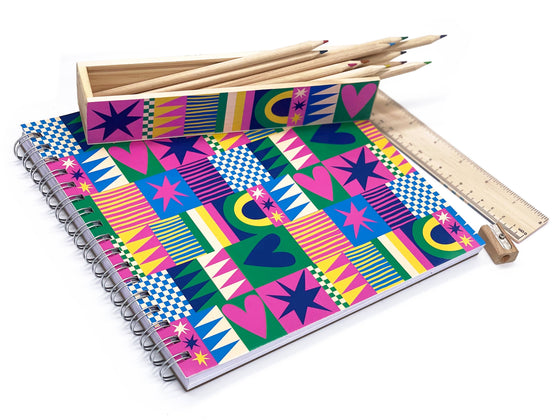 SNIFTY - WOODEN PENCIL BOX COLORED PENCIL Set - GEO LOVE