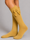 Cotton Socks - MA101 HIGH SOCK CHILD WITH GROSGRAIN BOW 100% COTTON