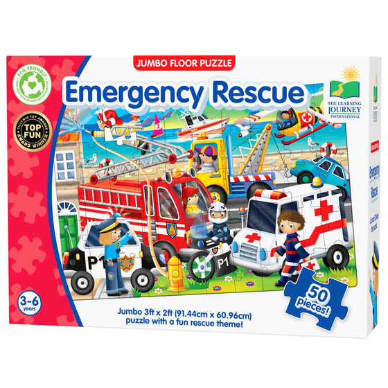 The Learning Journey - Jumbo Floor Puzzles - Emergency Rescue