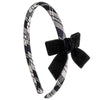Siena Hair Accessories - Tartan headband with velvet bow