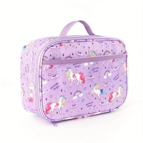 Mum Made Yum - Insulated Lunch Cooler Carry Bag – Purple Unicorn
