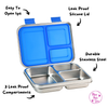 Mum Made Yum - Mighty Stainless Steel 3-Compartment Lunchbox - Blue