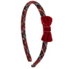 Siena Hair Accessories - Tartan-covered headband with velvet bow