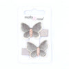 Inca UK - Card of 2 Velvet Butterfly Clips 3.5cm