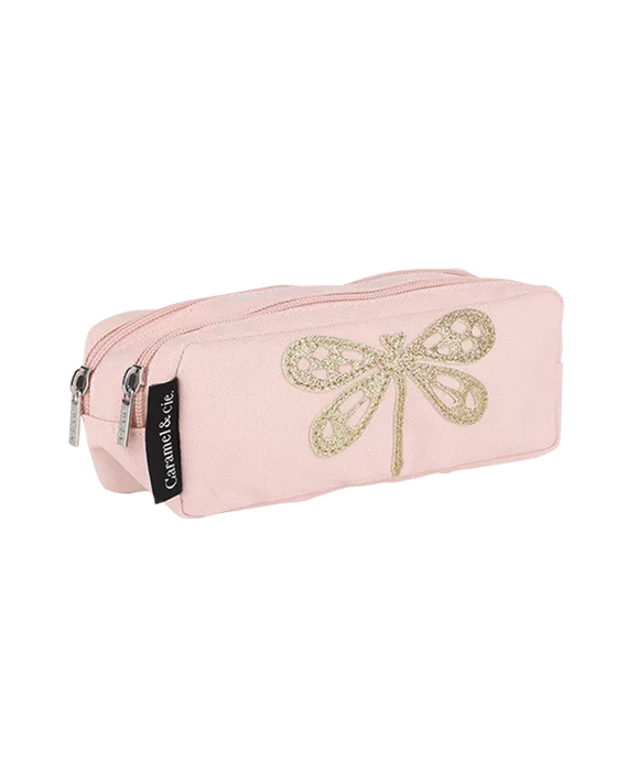 Caramel & Cie - Double Trousse Rose Papillon