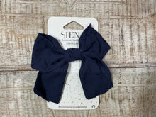  Large Plumeti Cotton Hairbow Hair Duck Clip Light Blue