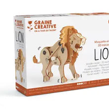  MAQUETTE EN BOIS 3D MECANIQUE LION - CHAT-MALO Paris