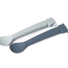  The Cotton Cloud - Silicone Spoon Set Blue - CHAT-MALO Paris