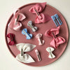 La Fillette Accessories - Estelle hair bow with clip in navy blue
