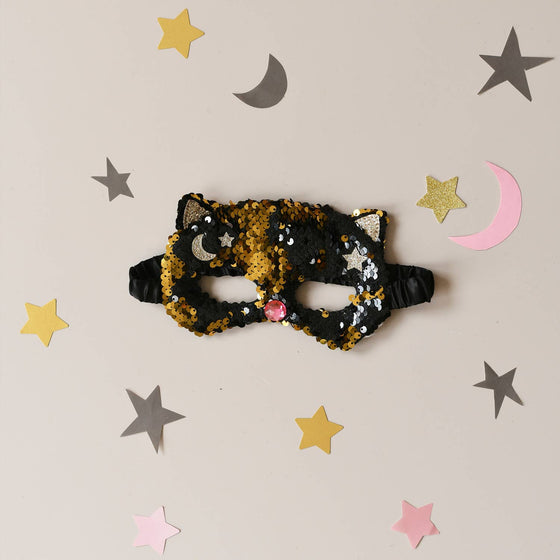 Halloween - Sequin Cat Mask (3-10 Years)