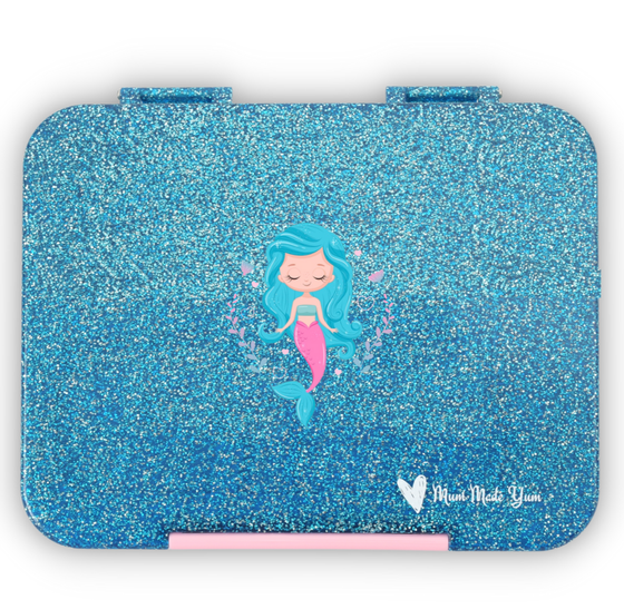 Mum Made Yum - Bento Lunchbox (Large) - Sparkle Blue Mermaid 2.0