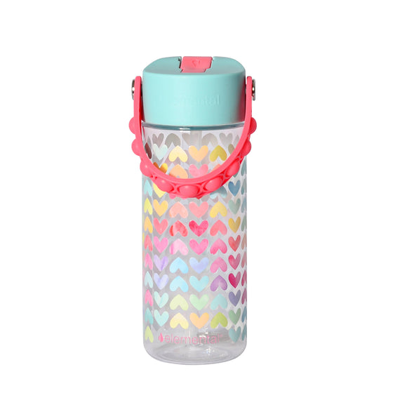 Elemental - 18oz Splash Pop Bottle - Rainbow Heart