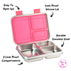 Mum Made Yum - Mighty Stainless Steel 3-Compartment Lunchbox - Pink