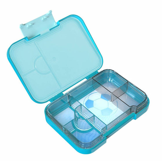 Mum Made Yum - Bento Lunchbox (Medium) - Light Blue Soccer